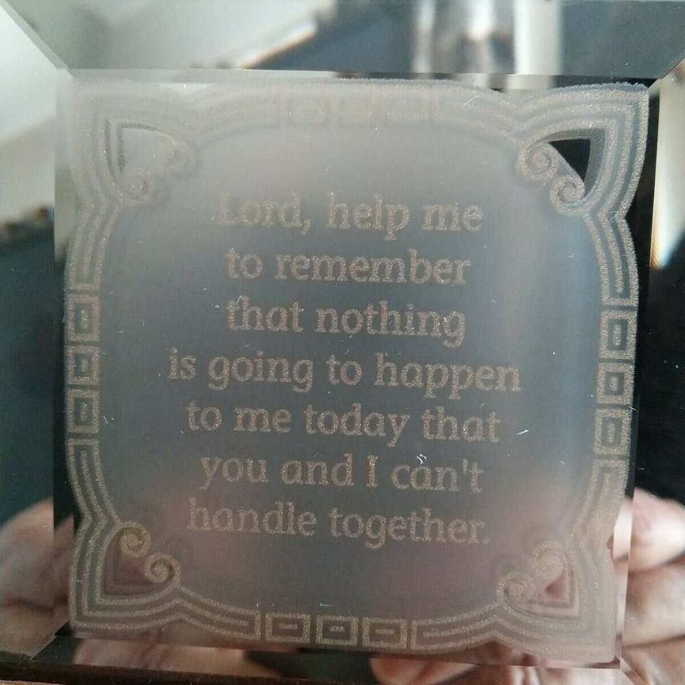 Vintage DICKSONS Lord Help Me Remember Wood Stand